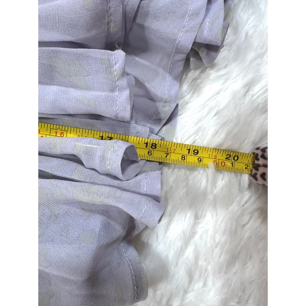 Finders Keepers Magic‎ Bus Skirt Lilac Splash Print Pleated Mini Skirt Size 8